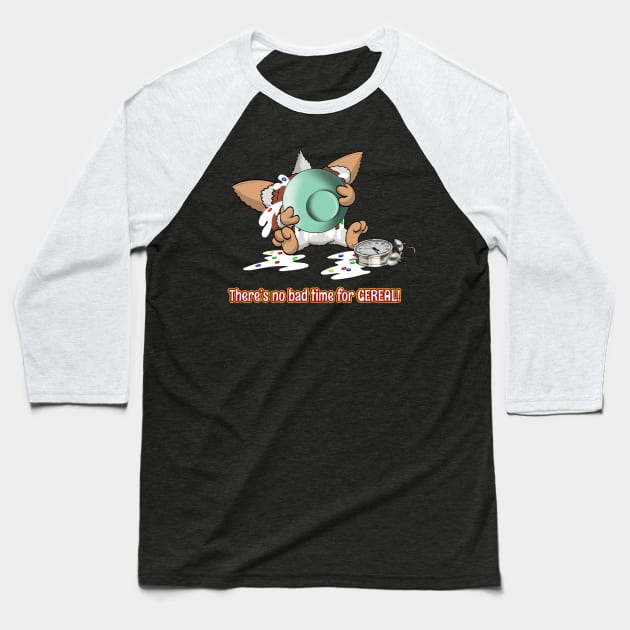 There's no bad time for cereal Baseball T-Shirt by TechnoRetroDads